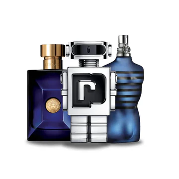 Combo de 3 perfumes Versace DYLAN BLUE, Paco Rabanne PHANTOM e Jean Paul Gaultier ULTRA MALE